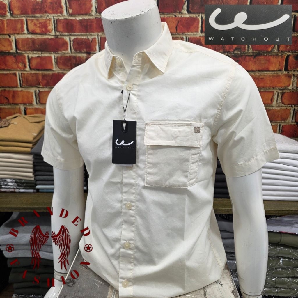 WATCHOUT JEANS KEMEJA LENGAN PENDEK JS502470005 CREAM