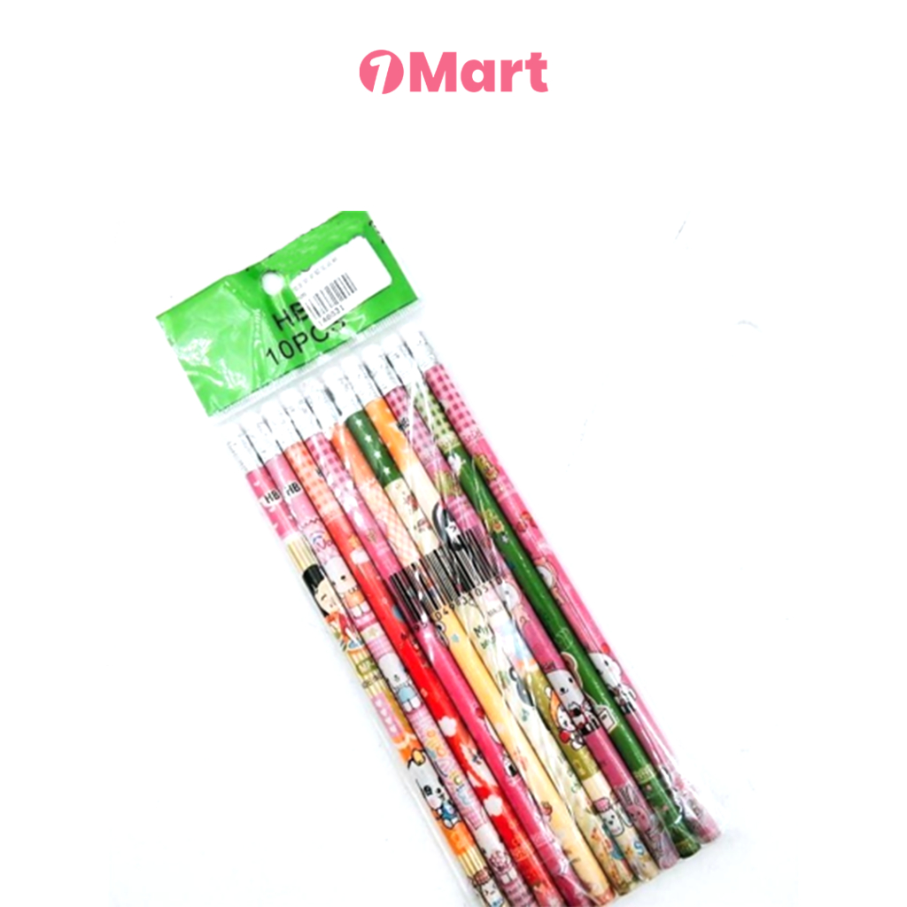 

1MART Pensil Kayu Motif Kartun – 1 Pack isi 10 pcs