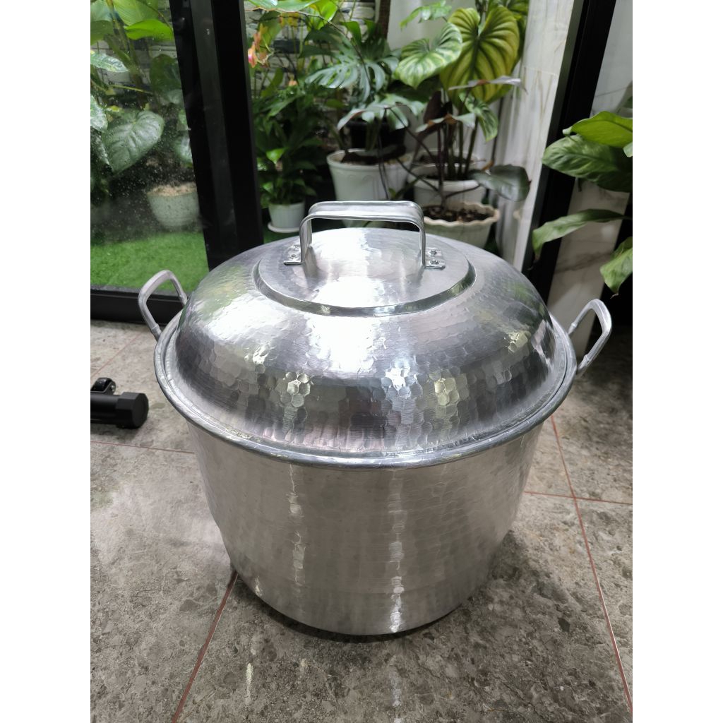 dandang kukus jumbo alumunium tempa plat tebal anti karat sabruk kukusan kukus nasi 8 kg atau 10 kg