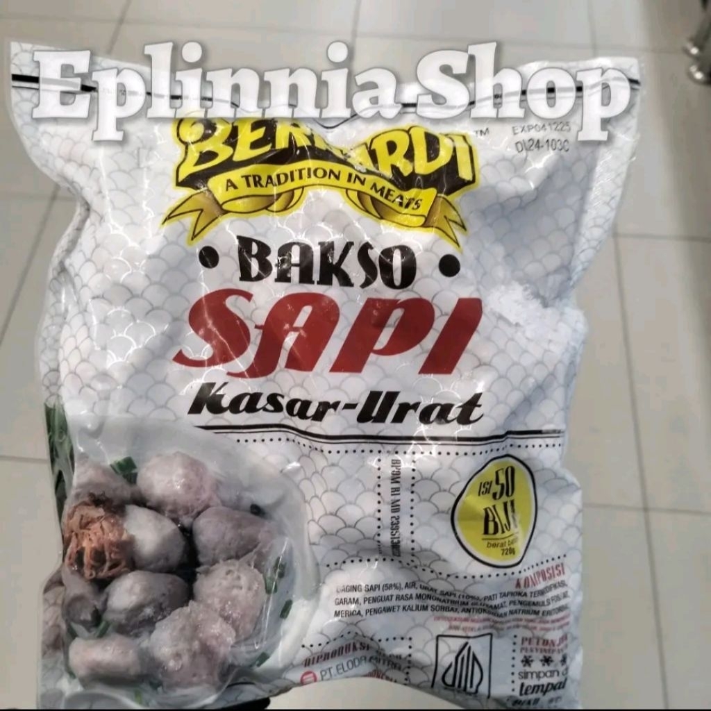 

Bernardi Bakso Sapi Kasar Urat 720 gr - Isi 50 Biji