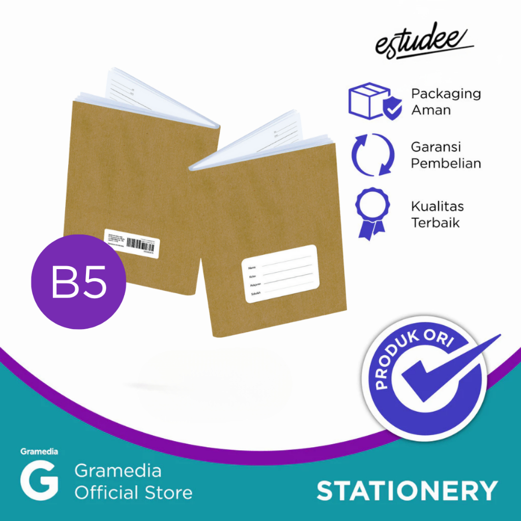 

NEW PRODUCT ESTUDEE K B5 SAMPUL COKLAT ISI 10 JAVABSJSG