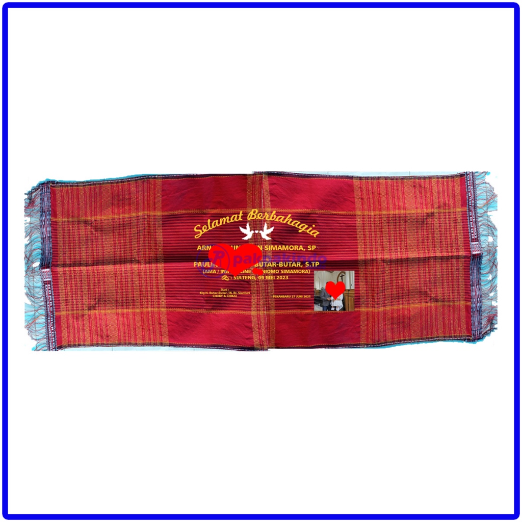 CUSTOM - OLES/UIS/ULOS BORDIR PERNIKAHAN KADO BATAK/ PAKPAK/KARO/SIMALUNGUN/MANDAILING