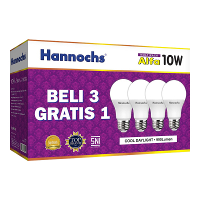 Hannochs Alfa Lampu Bohlam LED Multipack 10 Watt