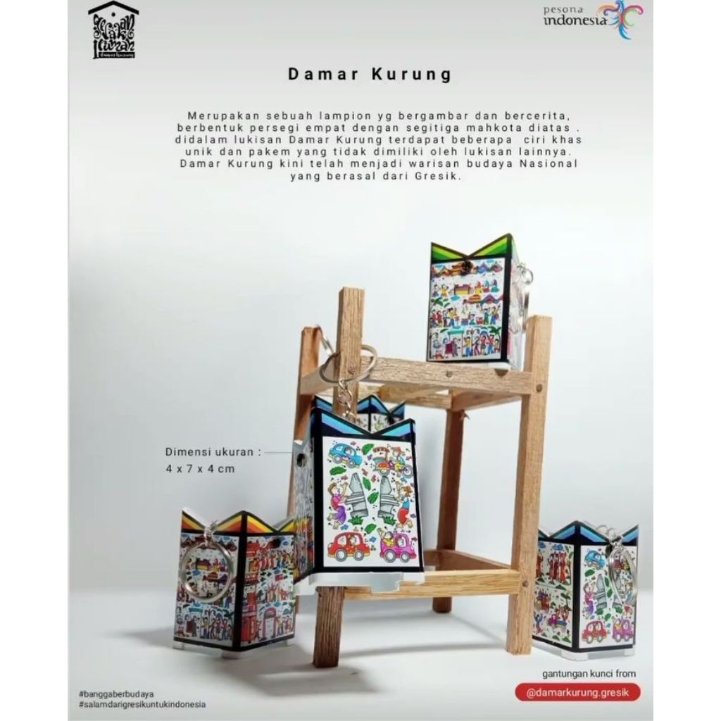 gantungan kunci damar kurung