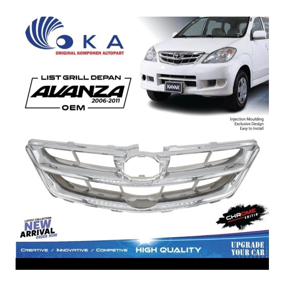 Grill depan mobil avanza 2006-2011 chrome