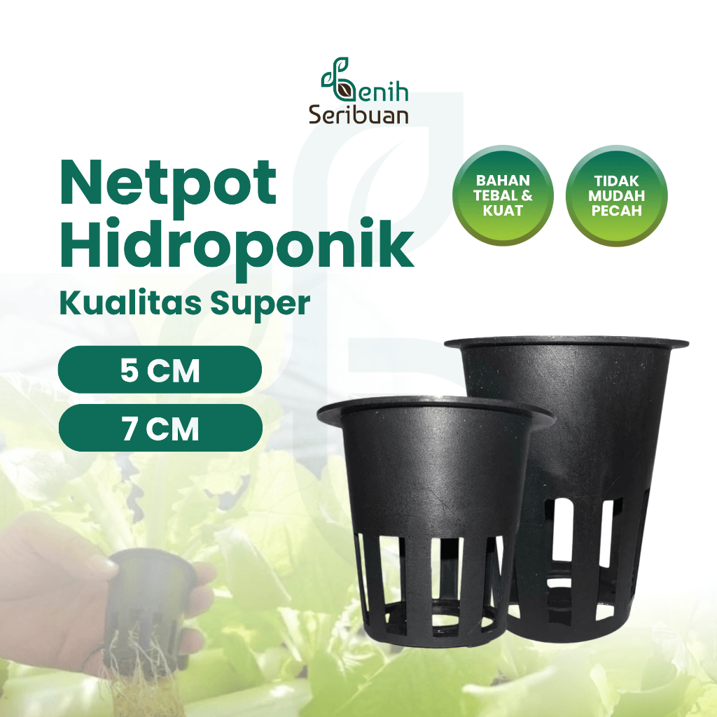 Benih Seribuan - Netpot 5 & 7 cm Hitam Media Tanam Hidroponik
