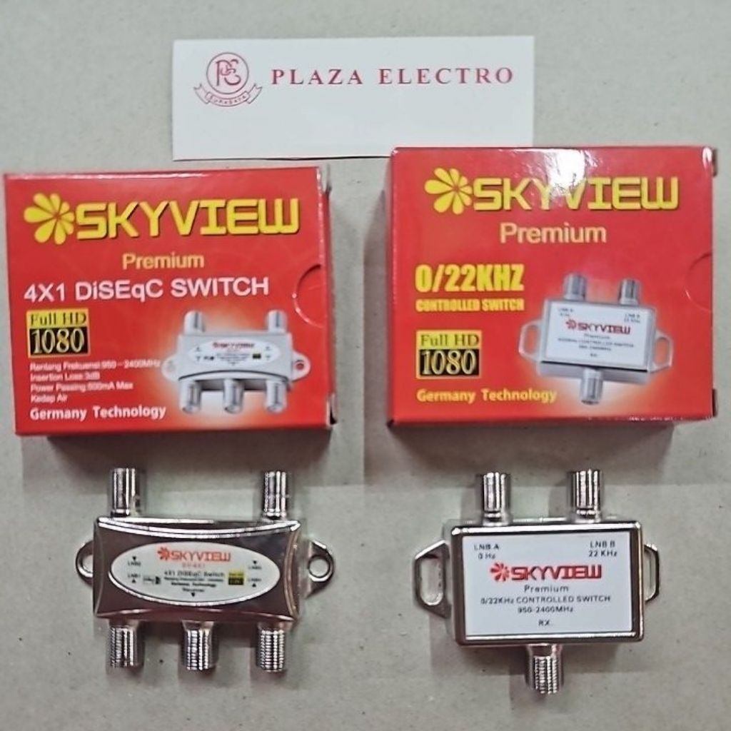 SPLITER ANTENA TV BESI 2 / 4 WAY SKYVIEW DISEQC PEMBAGI ANTEN SPLITTER KONEKTOR CABANG KUALITAS BAIK