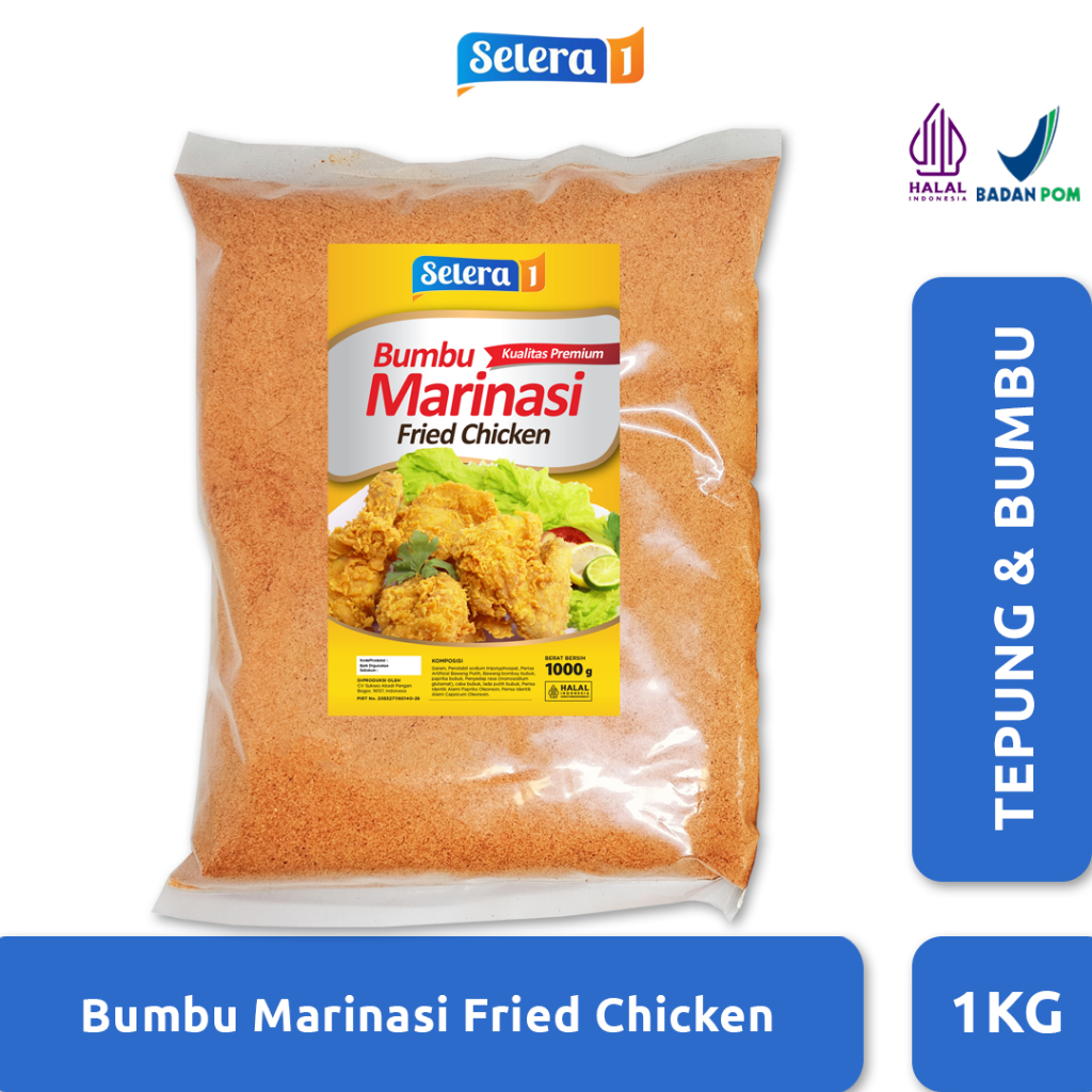 

Bumbu Marinasi Fried Chicken Premium 1Kg merk Selera1