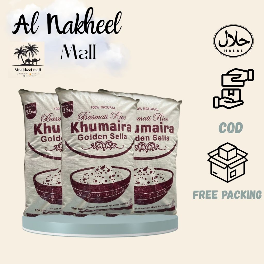 

Beras Basmati Khumaira Golden Sella – Premium Long Grain 25 kg