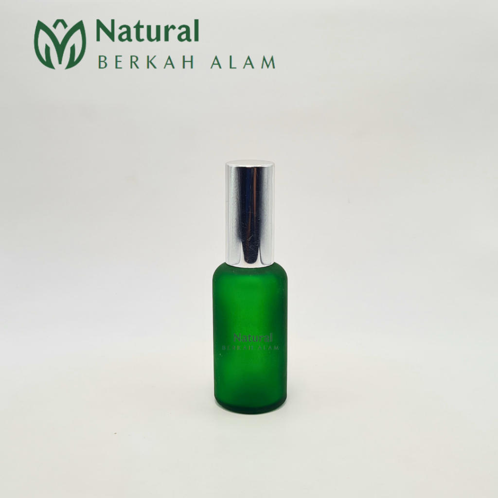 Botol Kaca Br 50 Ml Hijau Frossted Tutup Spray Alumunium Fullcap / Botol Kaca / Botol  / Botol Parfu
