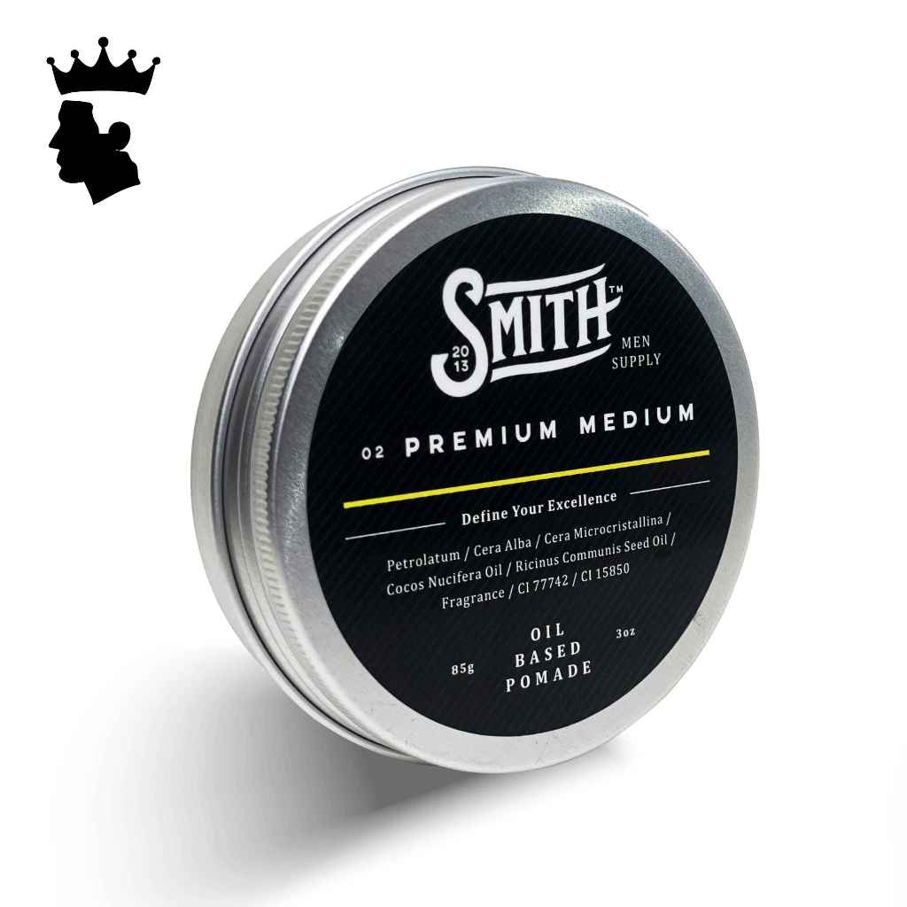 SMITH - Premium Medium Oil Based Hair Pomade 85gr | Pomade Rambut Pria Styling | Smith Minyak Rambut