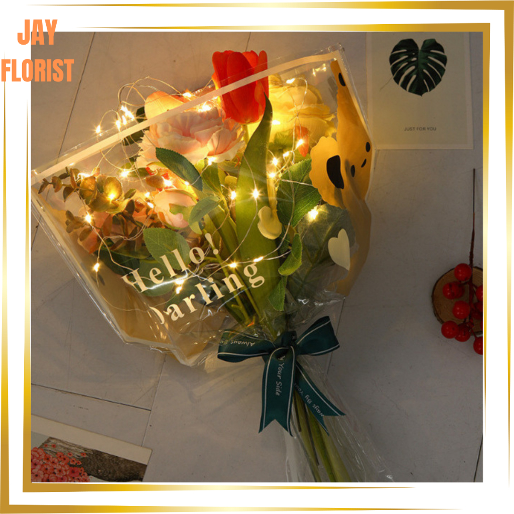 

SF07 Plastik Single Flower Korean Style Plastik Bunga Wrapping Tangkaian Satuan Ecer Per Lembar