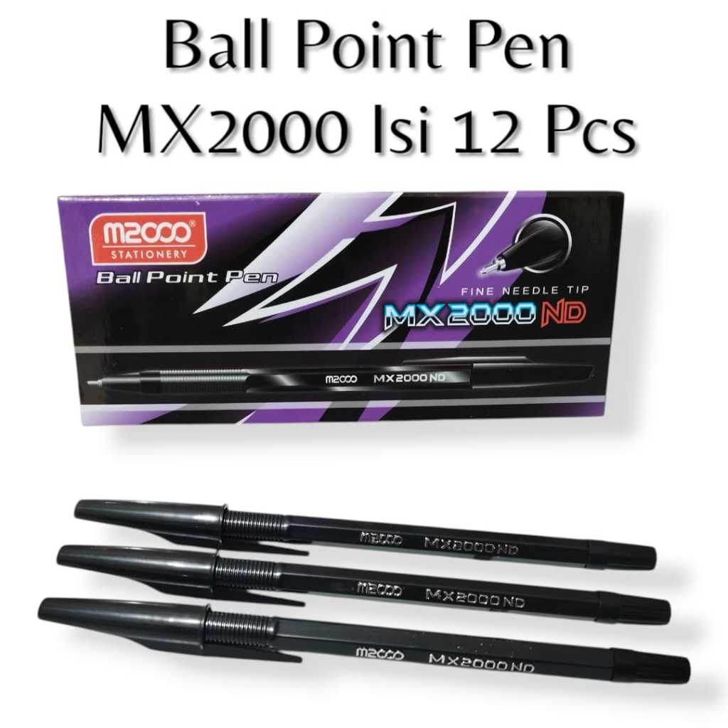 

AS888 - Pulpen MX2000 1 Lusin / Pen Ball Point Murah Warna Hitam