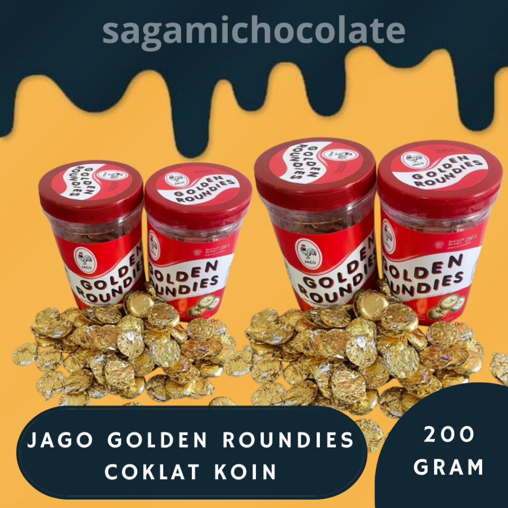 

GOLDEN ROUNDIES 250 GRAM / COKLAT KOIN GOLDEN RONDIES / COKELAT COIN / COKLAT KOIN JAGO COKLAT JADUL