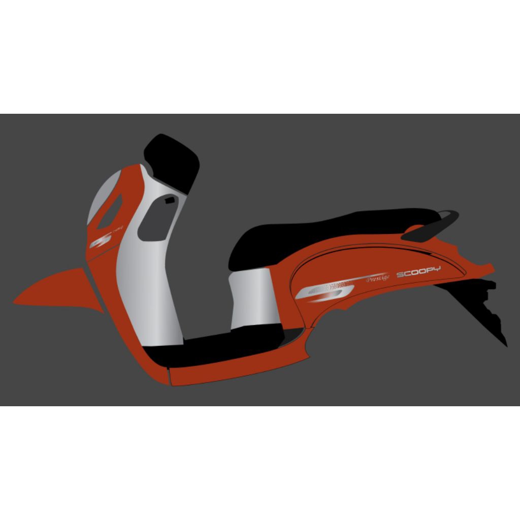 STRIPING STICKER TRANSPARAN SCOOPY 2021-2024 PRESTIGE MOTIF NCX THAILAND TERBARU