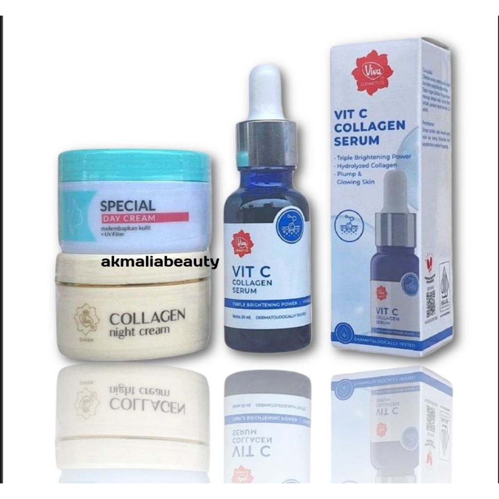 Paket 3in1 Viva | Cream Viva siang & Malam , Serum Viva BPOM