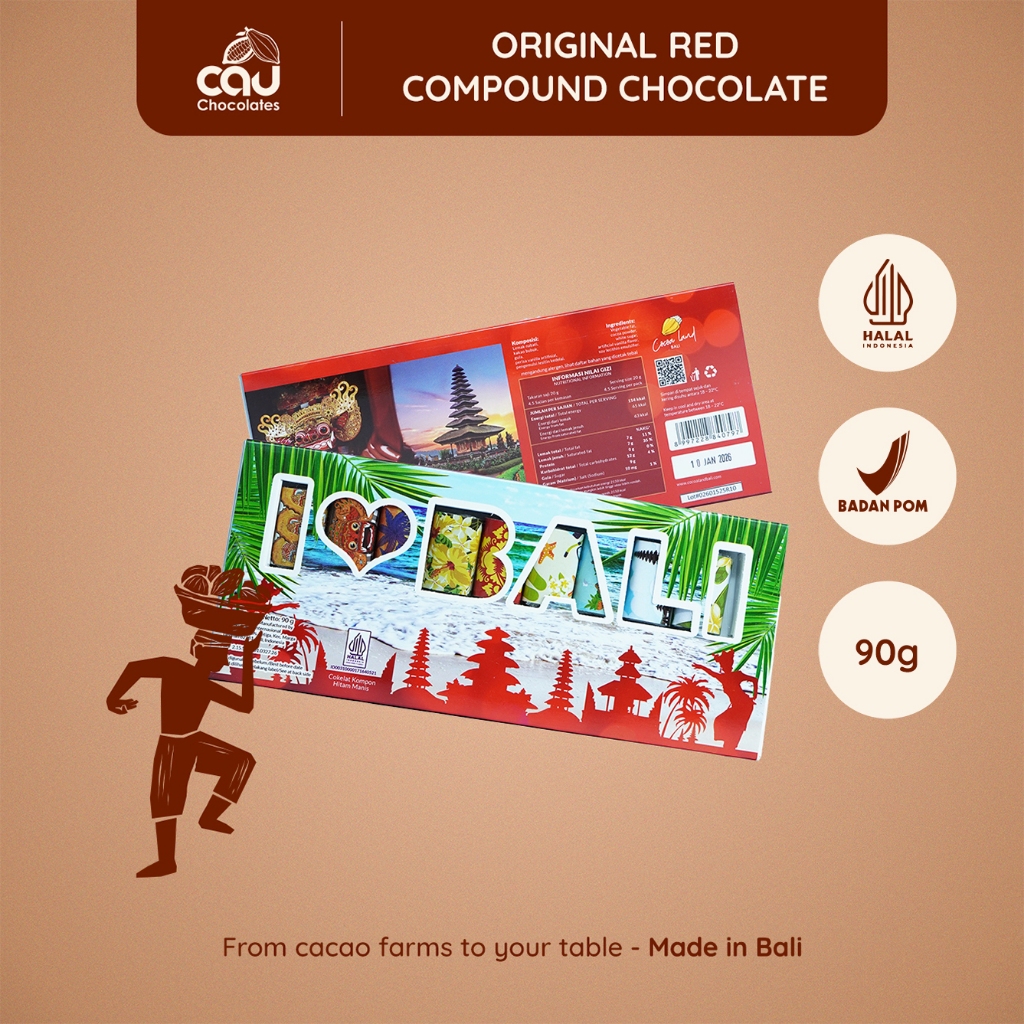 

Cocoa Land - Compound Chocolate I LOVE BALI Original Red - 90 gr