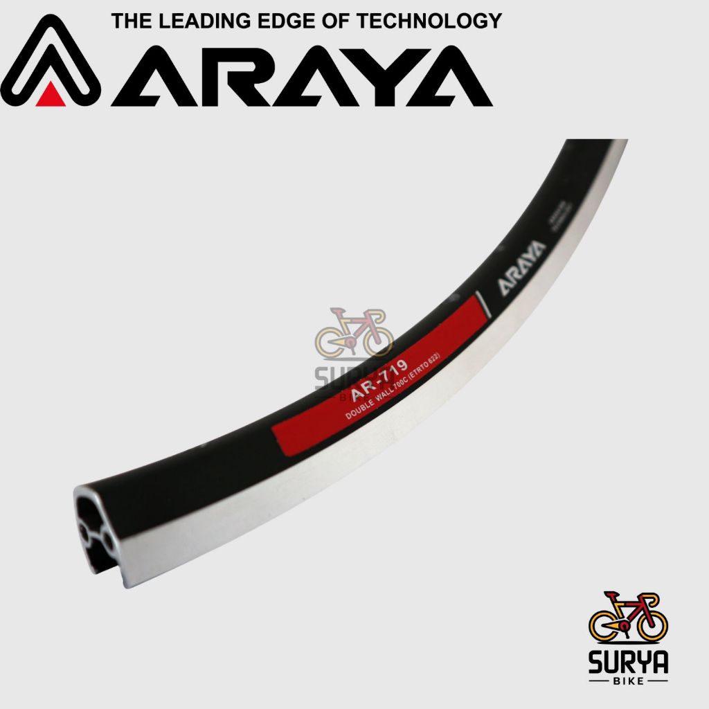 Velg Alloy Araya AR 719 700c Rims untuk Sepeda Fixie Roadbike Balap
