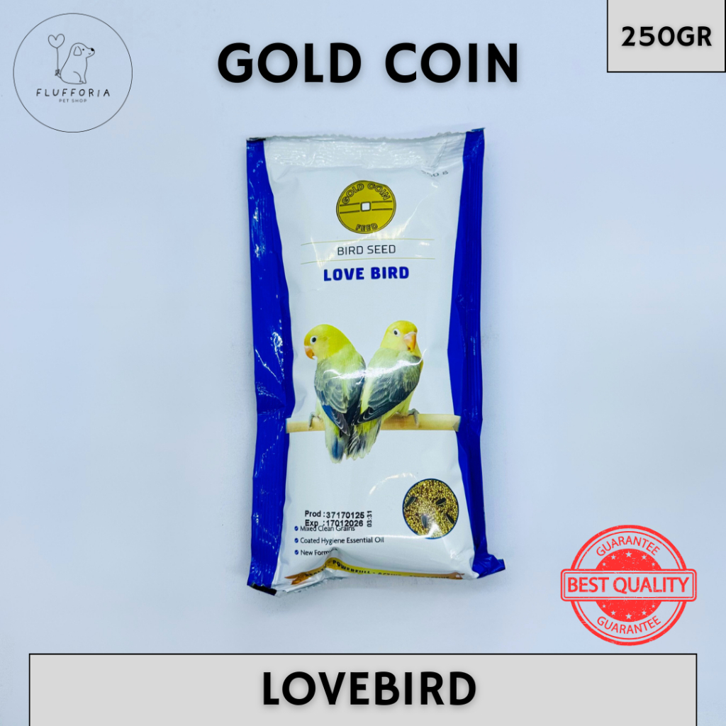 GOLD COIN - GOLD COIN LOVEBIRD - PAKAN UNTUK BURUNG LOVEBIRD - 250 GRAM