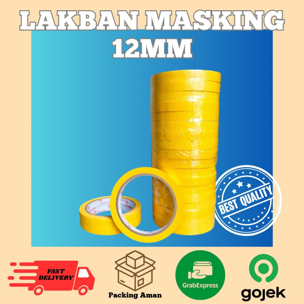 

Lakban Kertas Masking Tape 12mm & 24mm