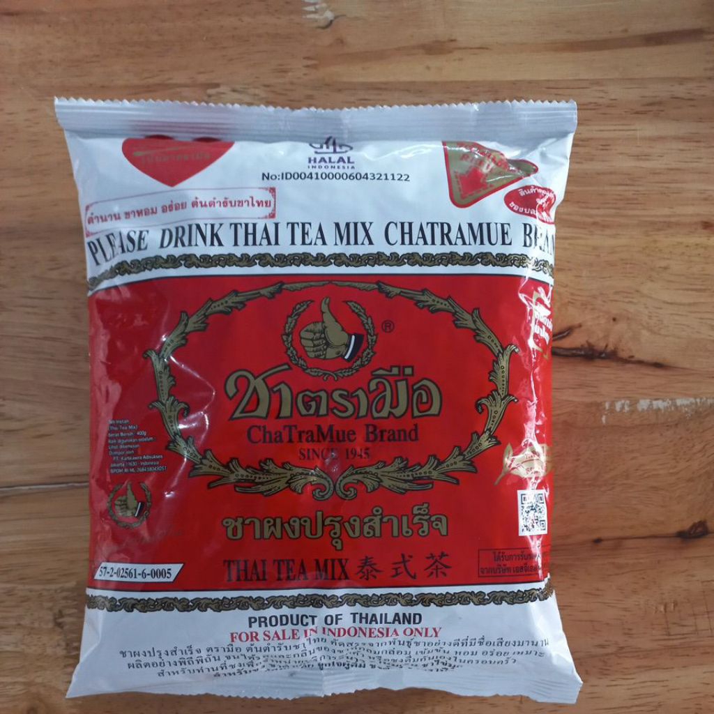 

Thai Tea Mix Number One Chatramue Brand 400 gram