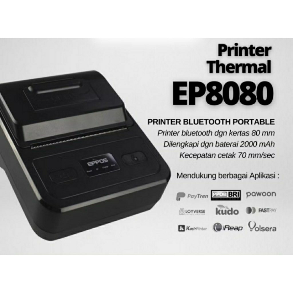 Printer Thermal Portable EP8080/Printer EPPOS Bluetooth 80mm