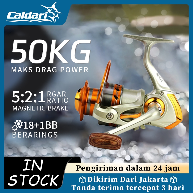 [DIKIRIM DARI JAKARTA] CALDARI REEL SPINNING MESIN PANCING REEL REEL FISHING REEL REEL PANCING LOGAM