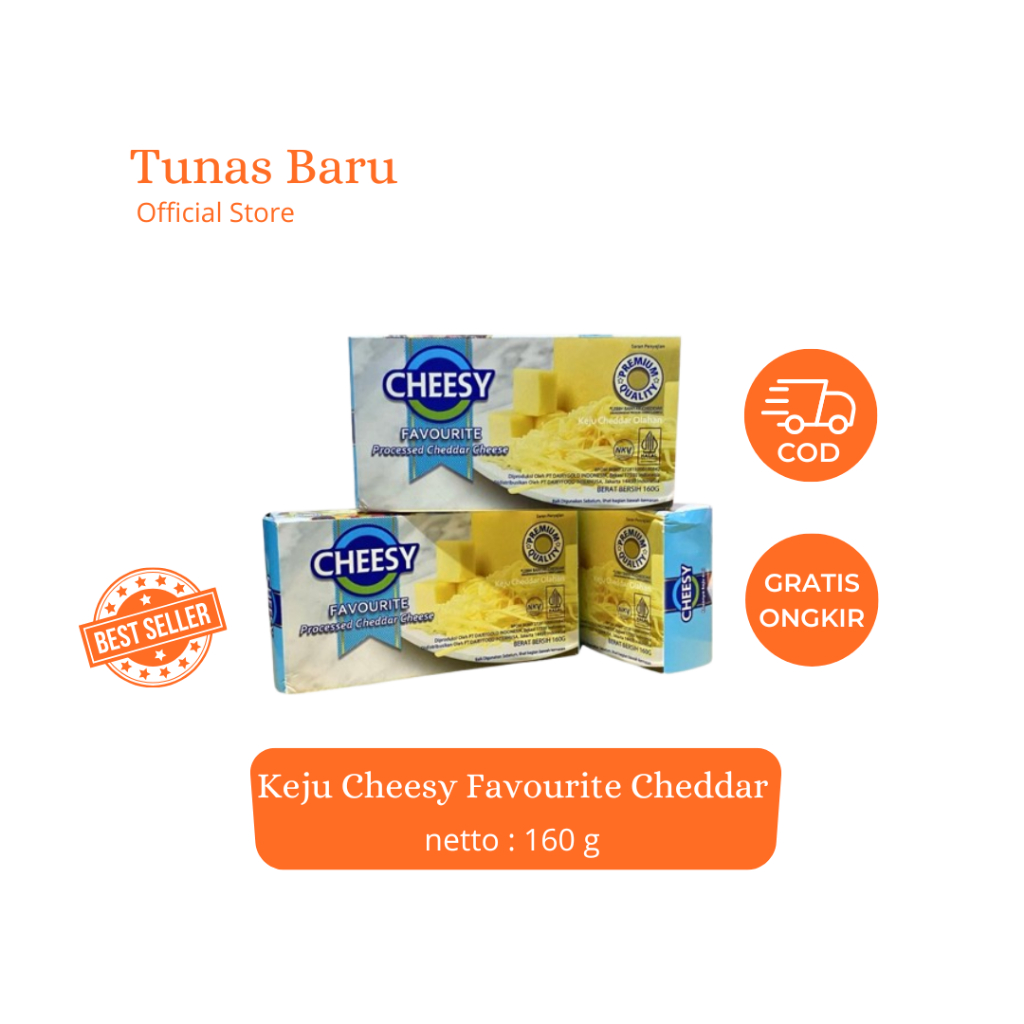 

Keju Cheesy Favourite Cheddar Cheese Keju 160 g