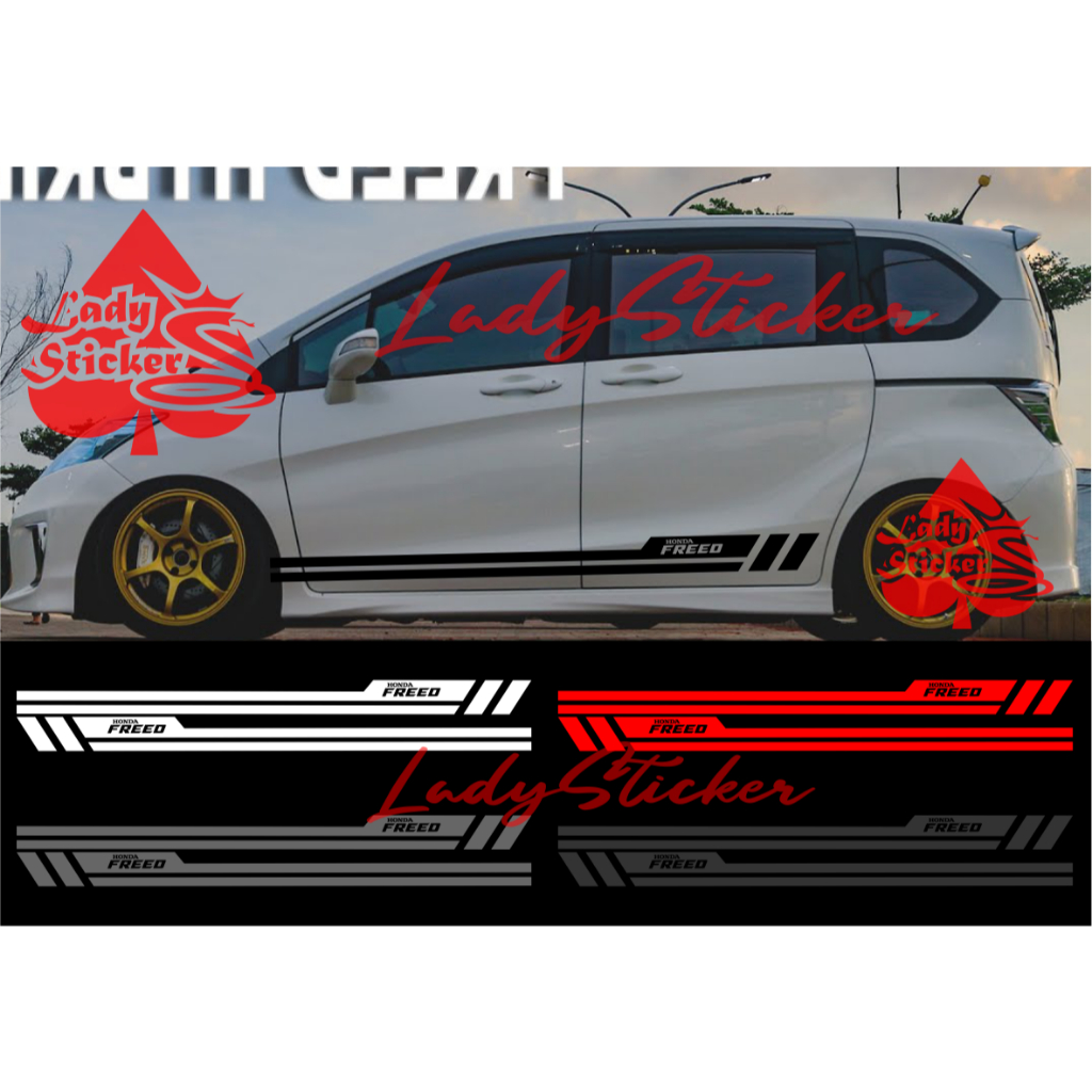 Cutting sticker mobil freed sticker stiker mobil honda freed