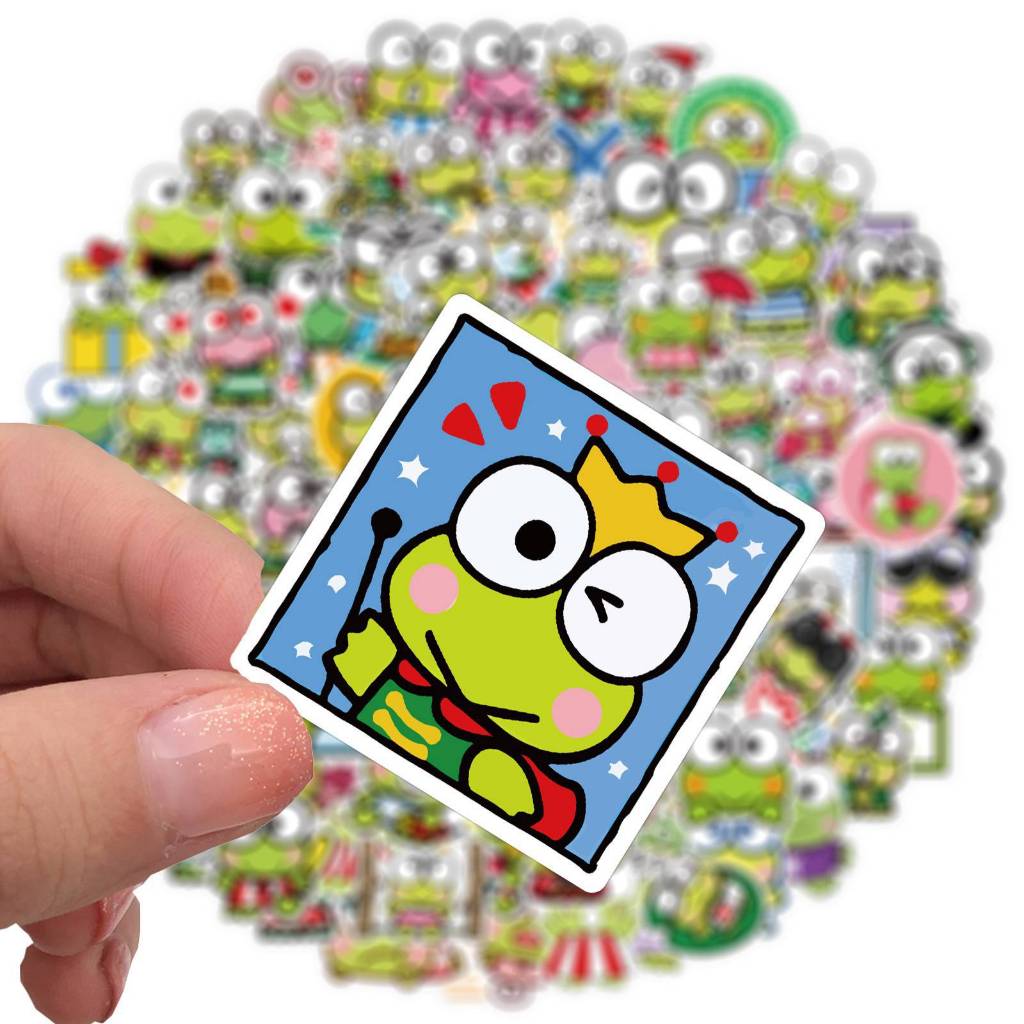 

Stiker Keroppi Sanrio Anti Air 50 pcs Scrapbook Tumbler Laptop HP