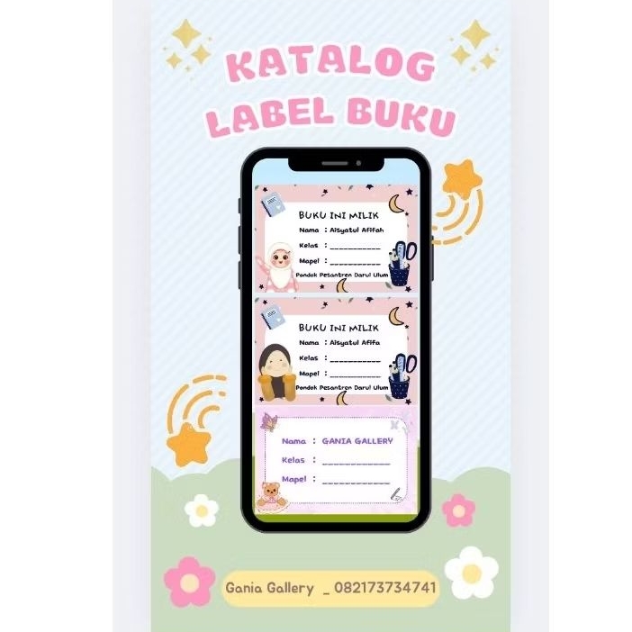 

Stiker label nama buku anak sekolah