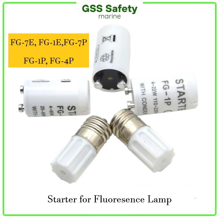 Starter for Fluorescent Lamp IMPA 791501 - 505 / Starter Lampu Pendar FG-7E / FG-1E / FG-7P / FG-1P 