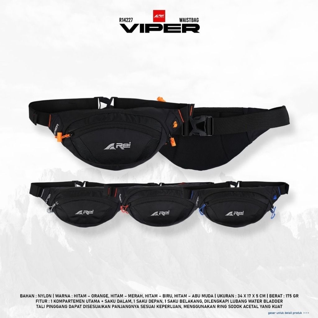 Tas Pinggang Pria Rei Viper Tas selempang Arei Outdoorgear