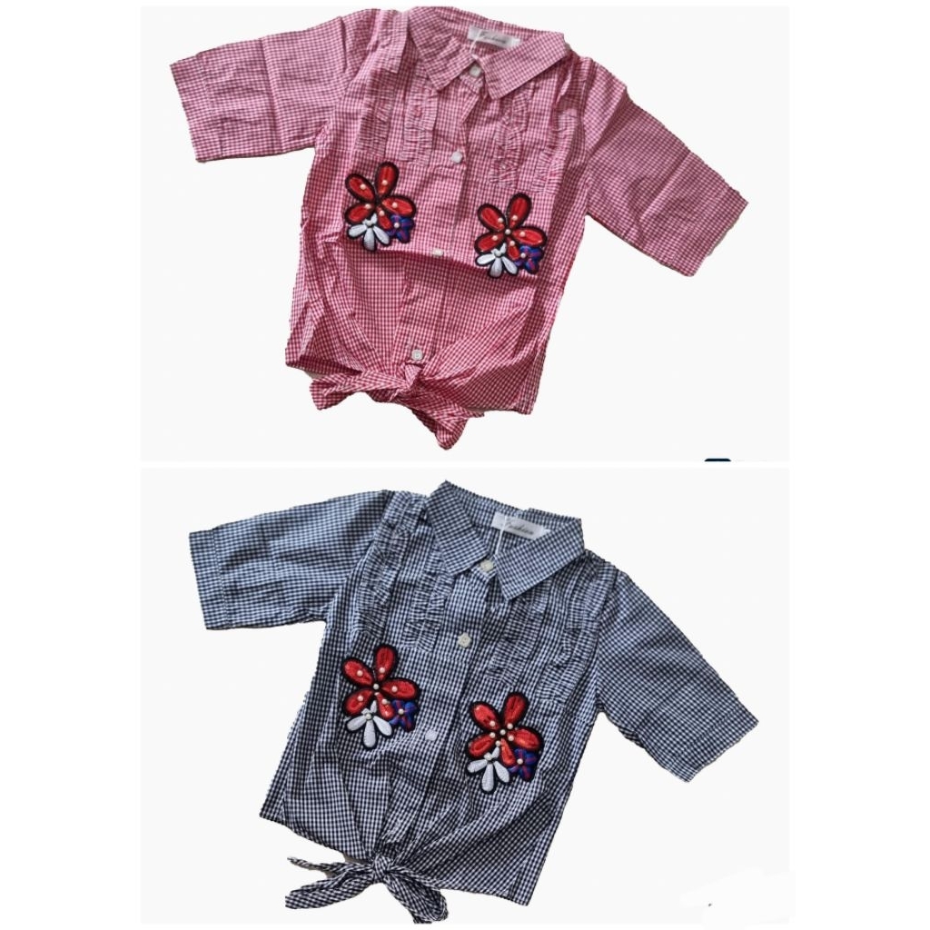 Kemeja Anak Perempuan Kotak-kotak