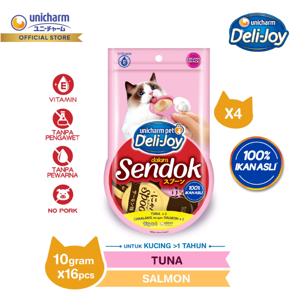 Deli-Joy Sendok Tuna Cakalang & Salmon 10g x 4 Packs