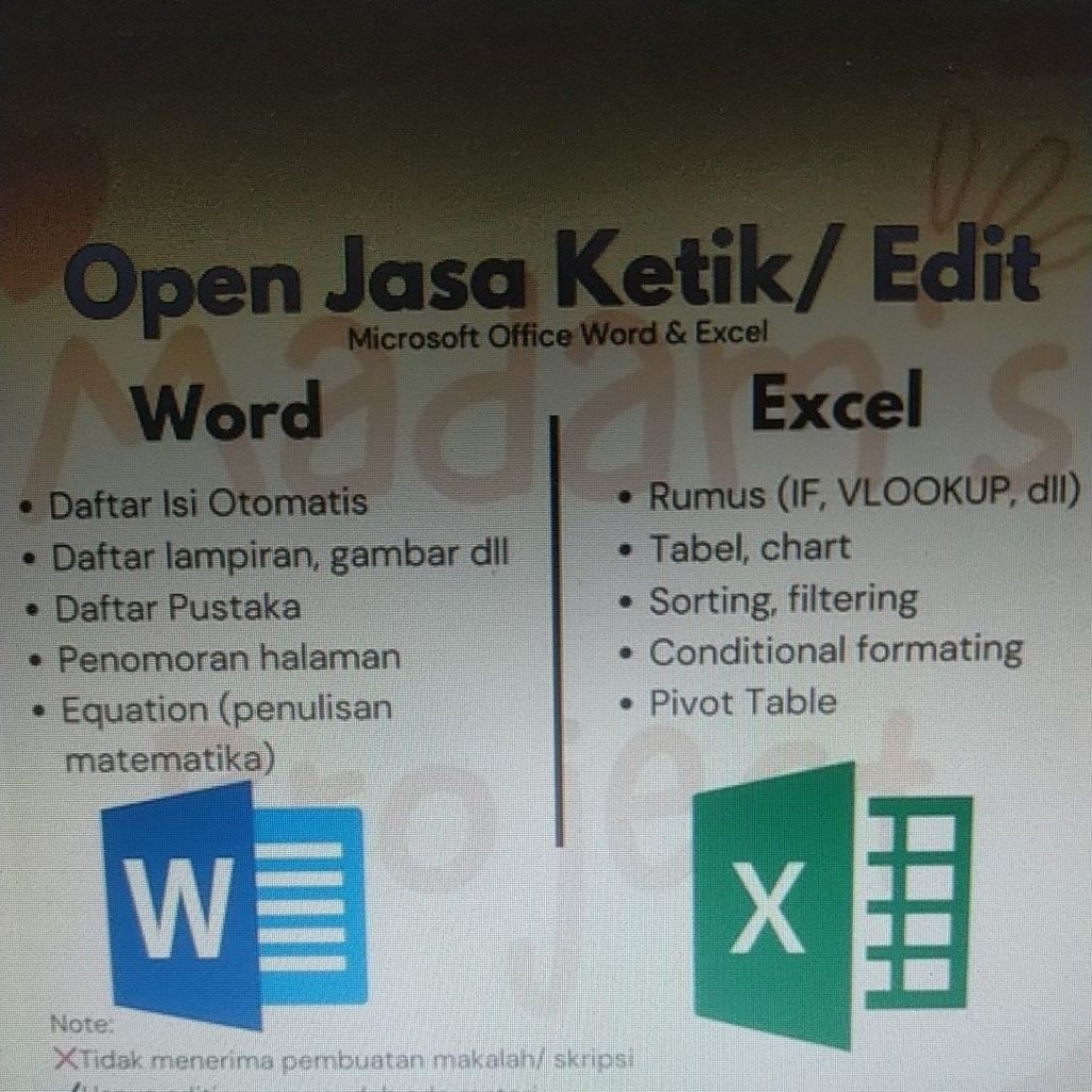 jasa edit Excel / laporan keuangan / laporan pajak