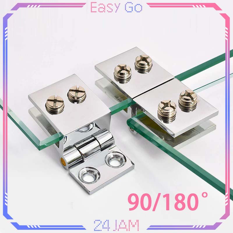 Engsel Pintu Kaca Lemari 90/180derajat Engsel Pintu Kaca Jepit Engsel Tanam Pintu Kaca Lemari Glass 