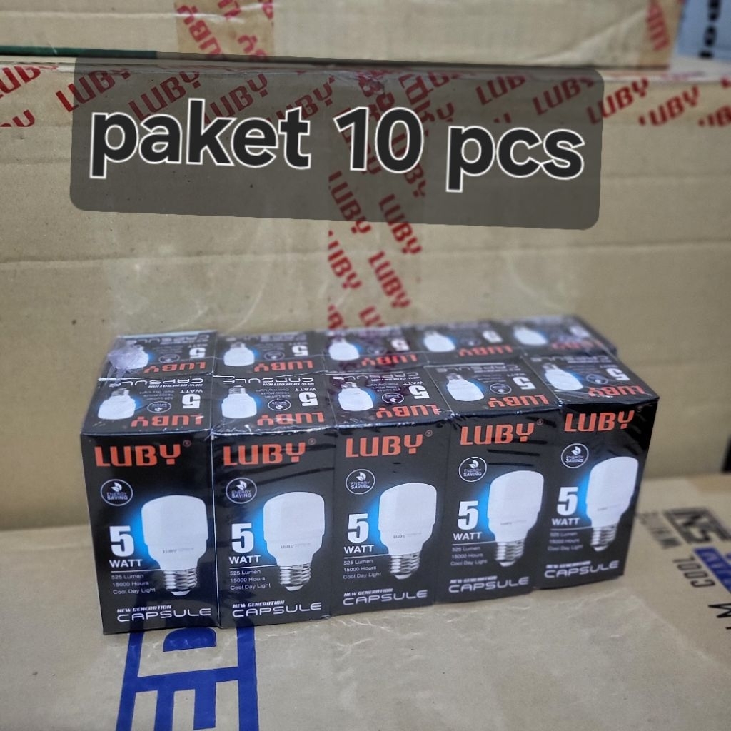 Lampu LED LUBY Capsule 5 Watt T-BULD / PAKET 10 PCS