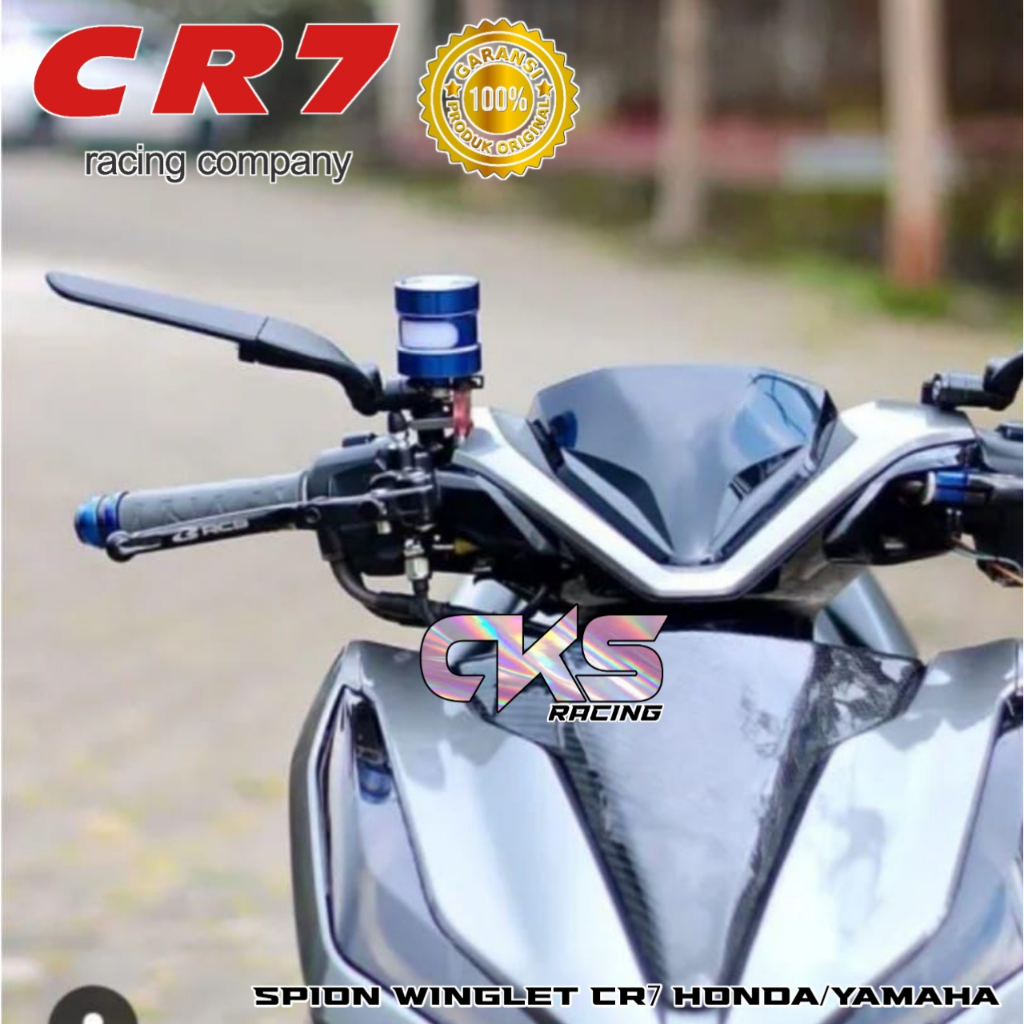 BESTPROMO Spion Winglet CR7 Universal Nmax Beat Vario Mio Pcx Aerox Spion Full Cnc Spion Winglet Cnc