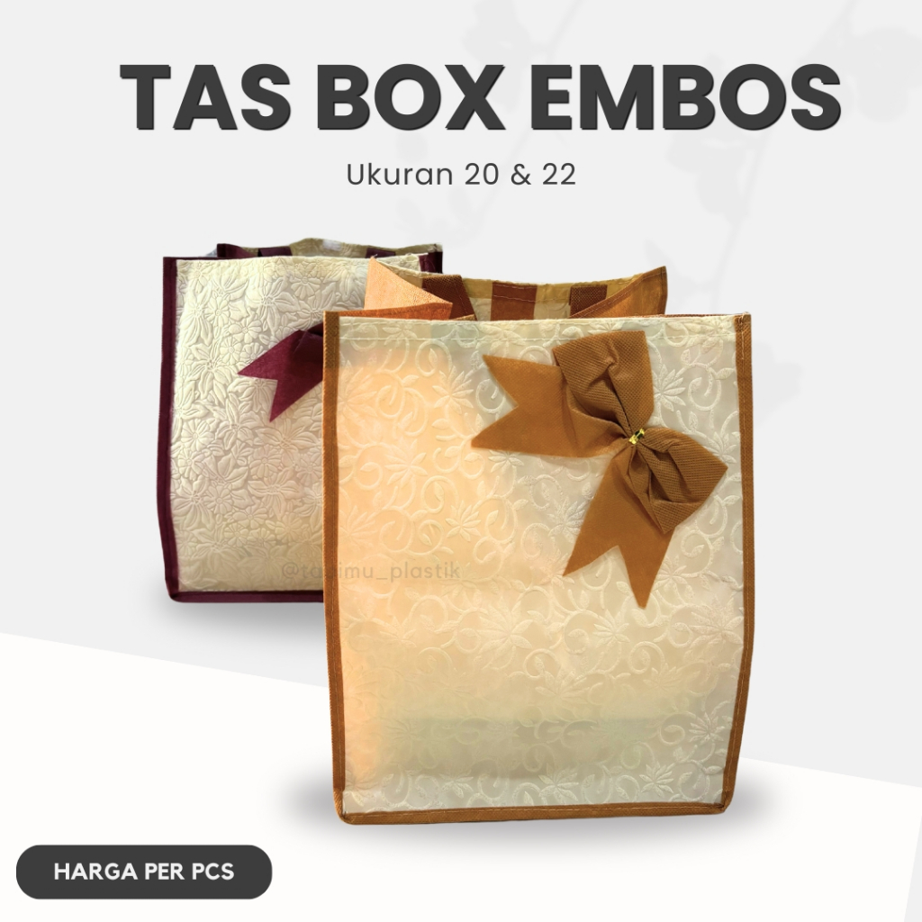 

TAS HAJATAN EMBOS PITA / TAS BOX NASI / TAS BOX EMBOS UKURAN 20 & 22