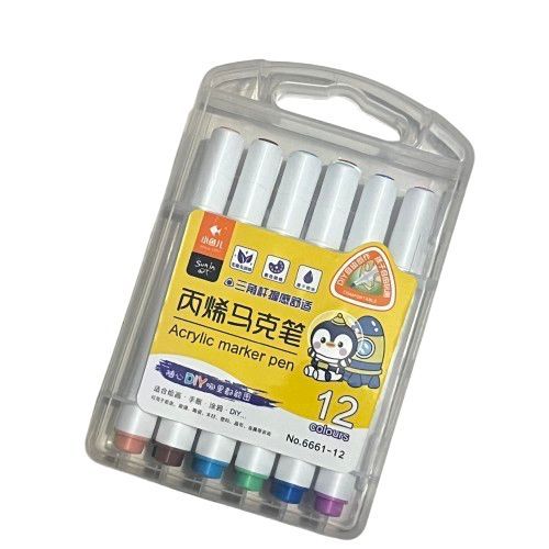 

SPIDOL ACRILIC 12 WARNA 6661-12 / SPIDOL AKRILIK / SPIDOL 12W / MARKER PEN / MARKER 12 COLOUR / MARKER SET12