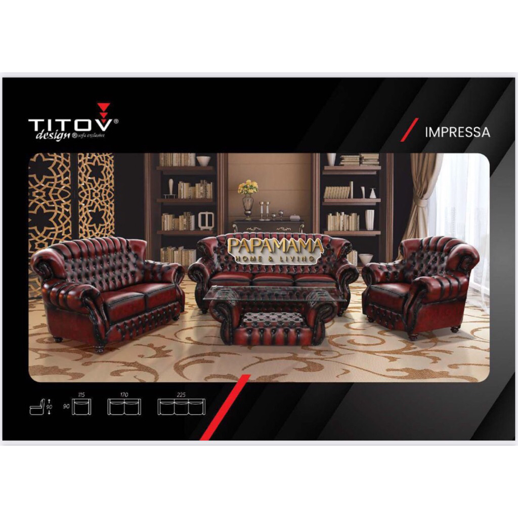 Sofa Mewah - Sofa Tamu Titov Impressa - FREE MEJA - Medan - Garansi 5 Tahun