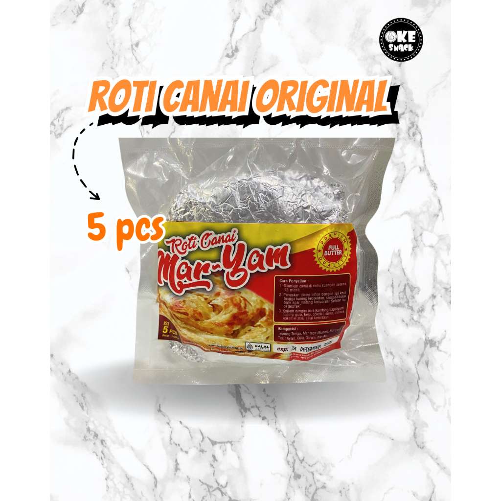 

Roti Canai Original Maryam Roti Canai Instan Frozen Food Cane isi 5 pcs