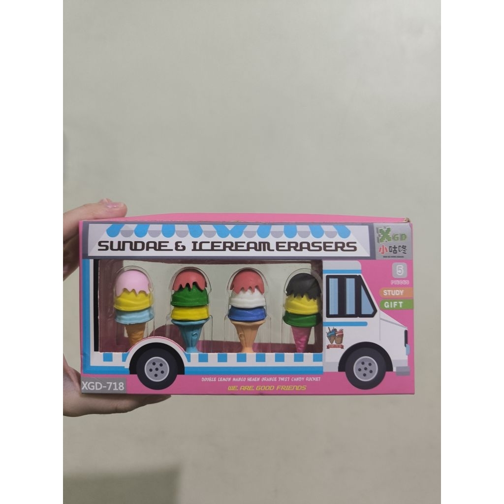 

Penghapus karakter ice cream (5pcs ice cream) BRAND "Xiao Gu Dong Eraser