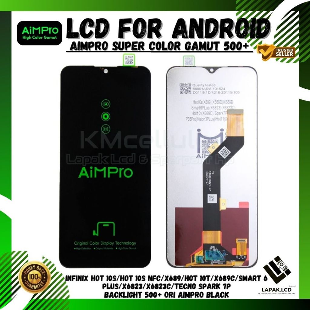 LCD VIVO INFINIX HOT 10S/HOT 10S NFC/X689/HOT 10T/X689C/SMART 6 PLUS Ori AIMPRO
