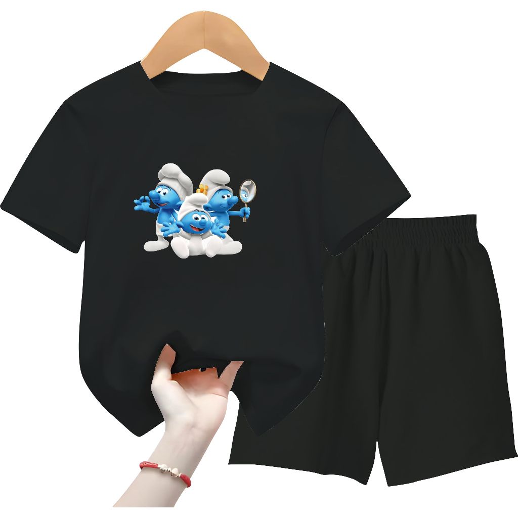 BAJU ANAK GAMBAR SMURF