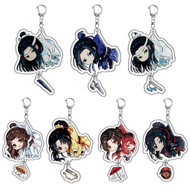 Gantungan Kunci TCGF MDZS Heaven OfficiaI's Blessing Akrilik Transparan Keychain Wang Ji MDZS Souven
