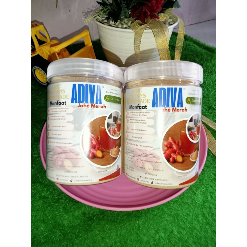 

serbuk minuman jahe ADIVA 2 in 1.jahe merah rendah gula.