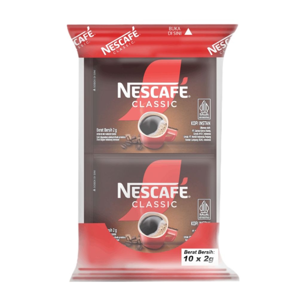 

Nescafe Classic Kopi Instan Sachet (1 renceng/10 sachet)