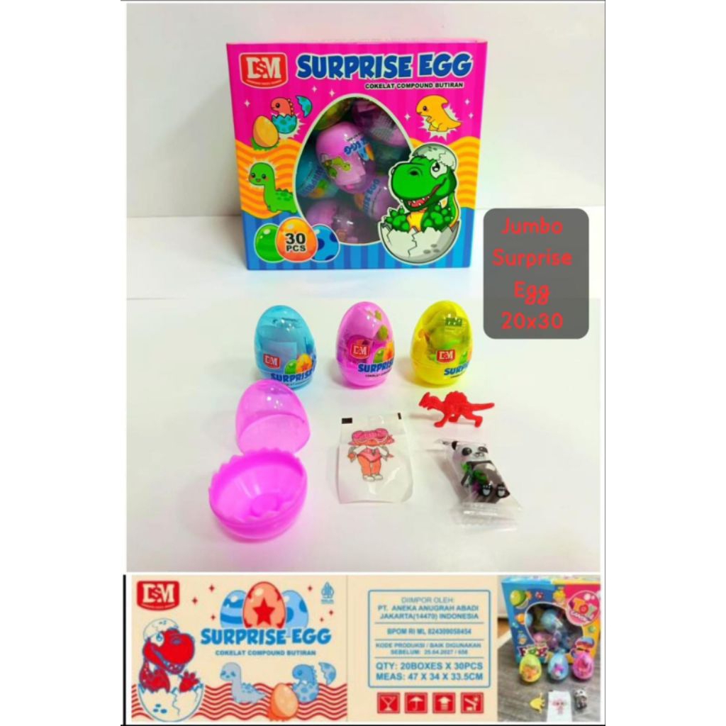 

DSM PERMEN JUMBO SURPRISE EGG DINO ISI 30